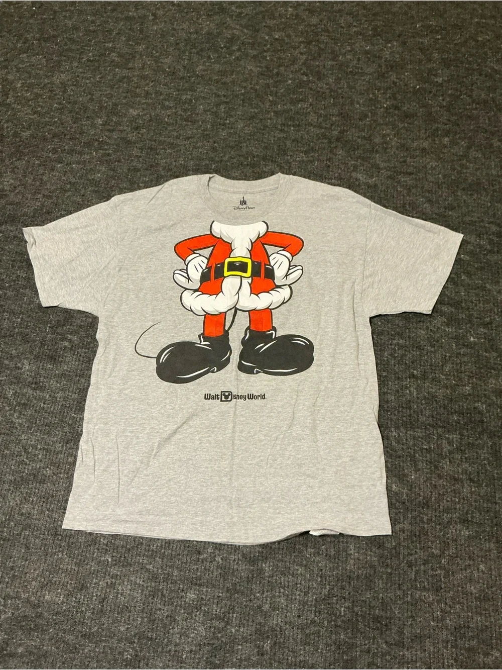 Hanes Disney Parks Gray Logo Crewneck Tee